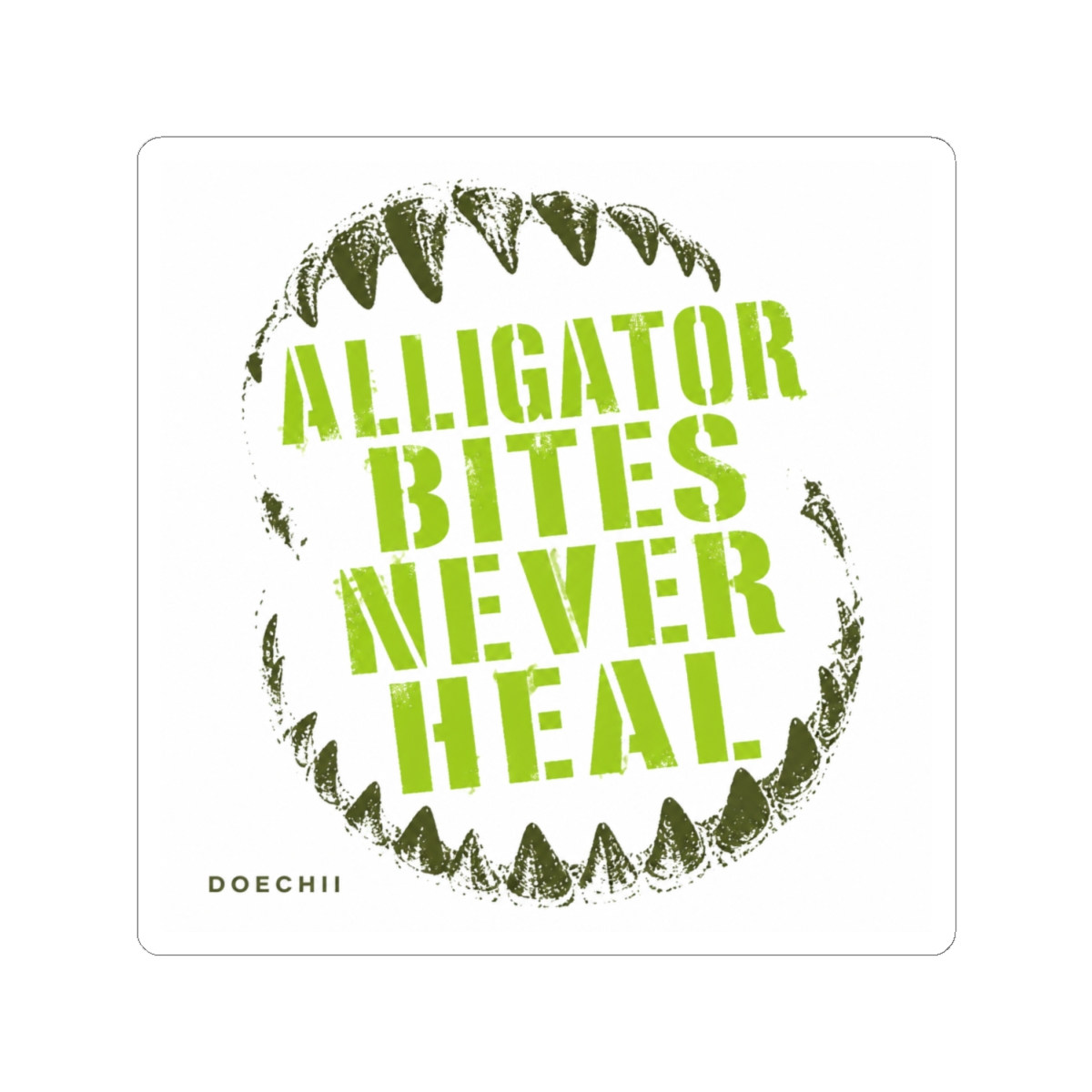 Doechii "Alligator Bites Never Heal" Sticker - alternate angle 2, merchandise