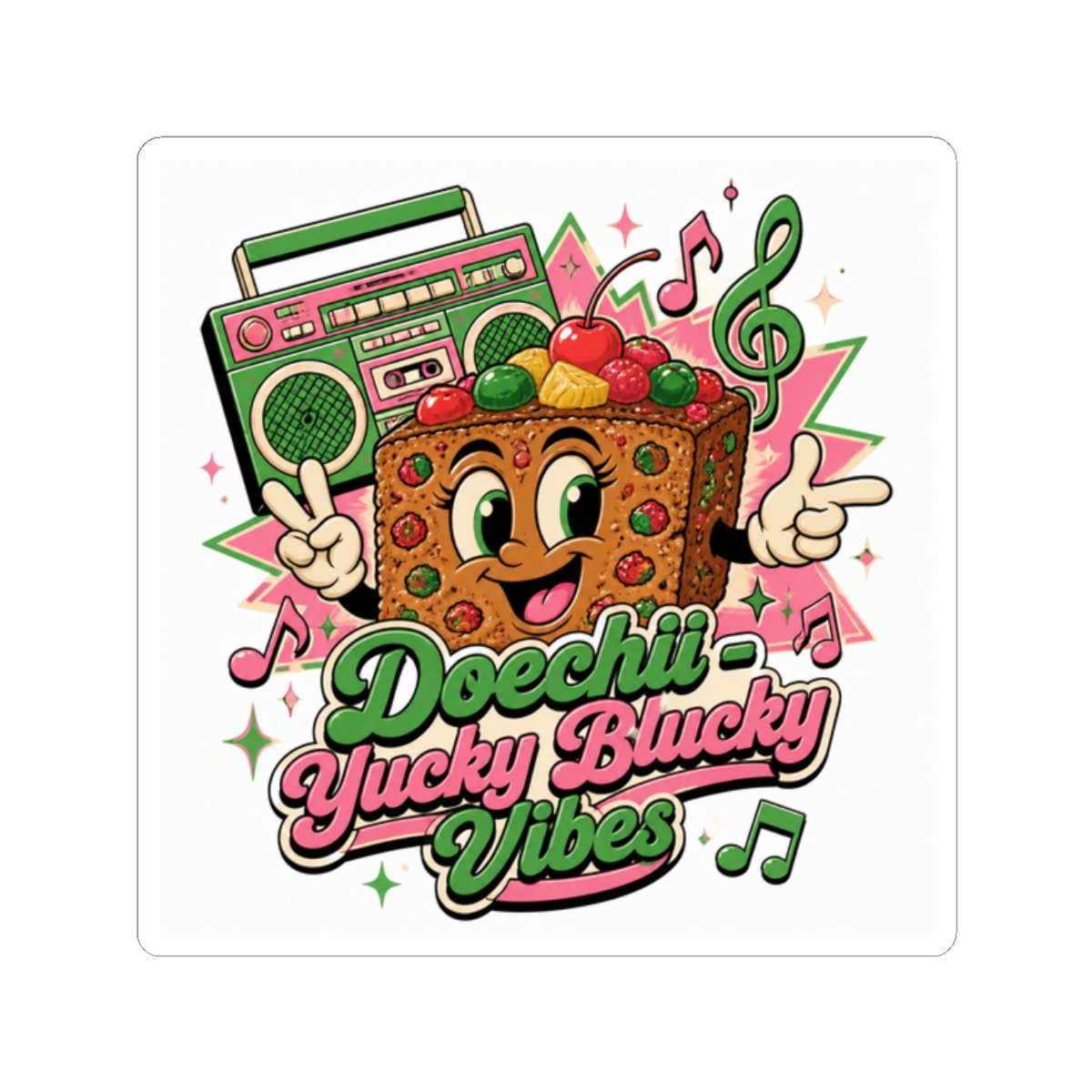 Doechii "Yucky Blucky Fruitcake." Sticker - Official stickers merchandise